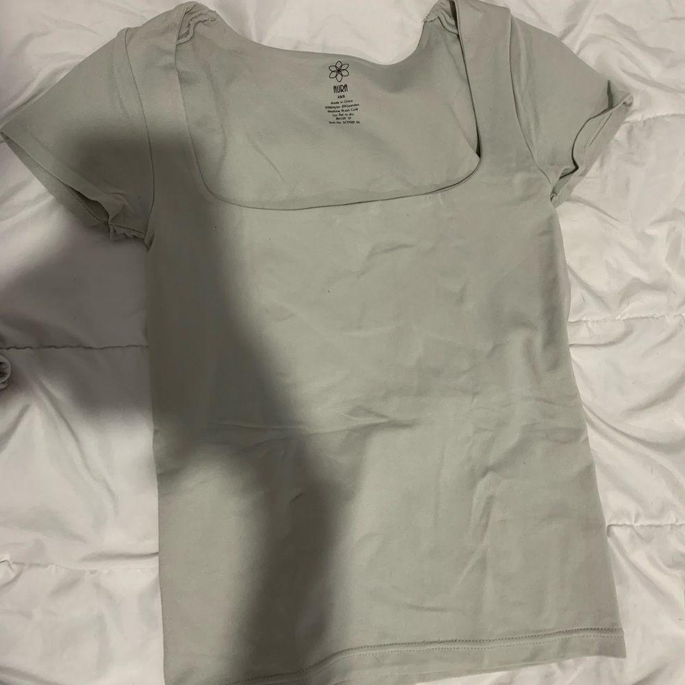 Aura Green Fitted Short Sleeve T-Shirt